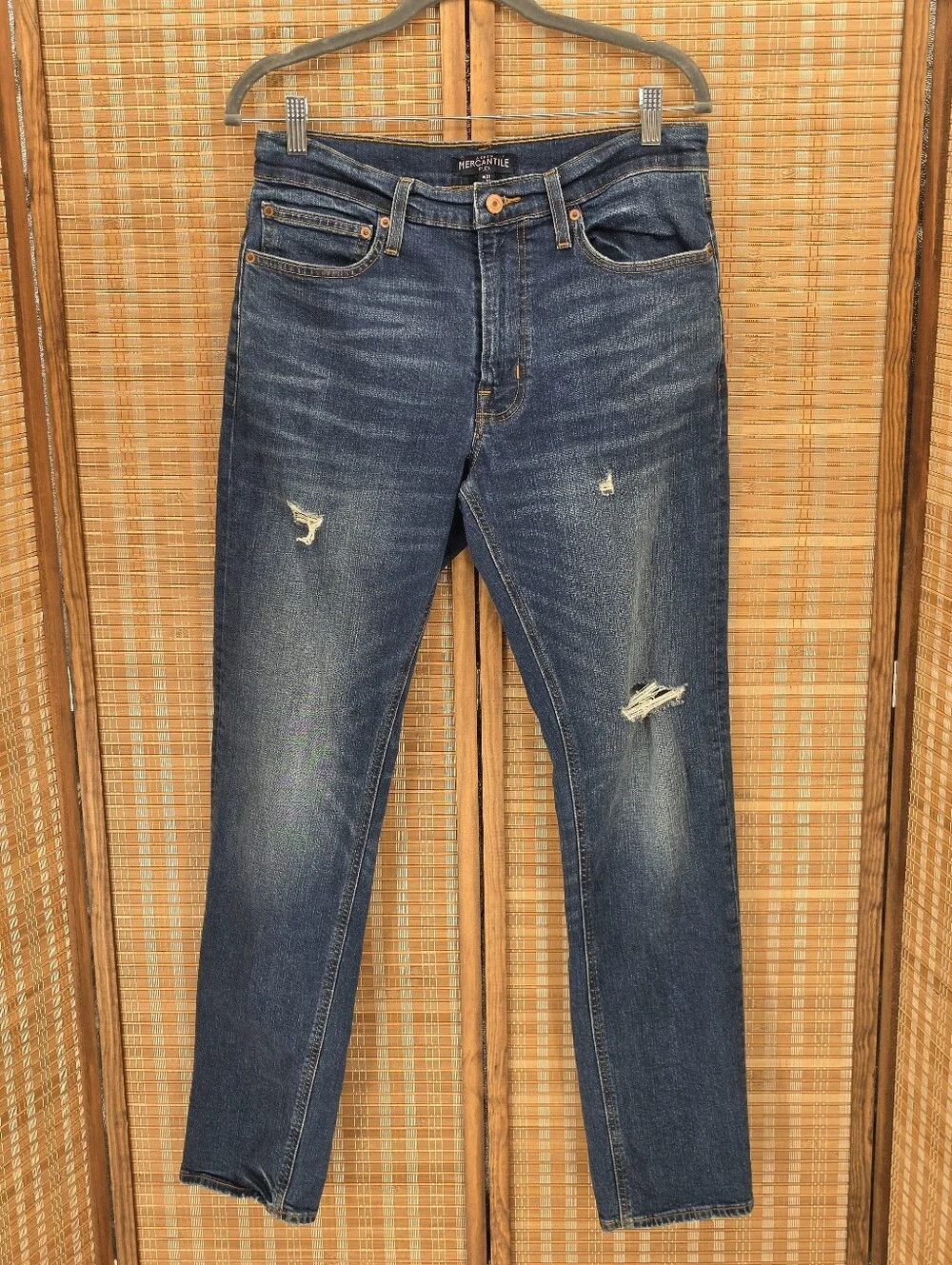 ☆ ​J. Crew Mercantile Flex Distressed Straight Jeans 31x32